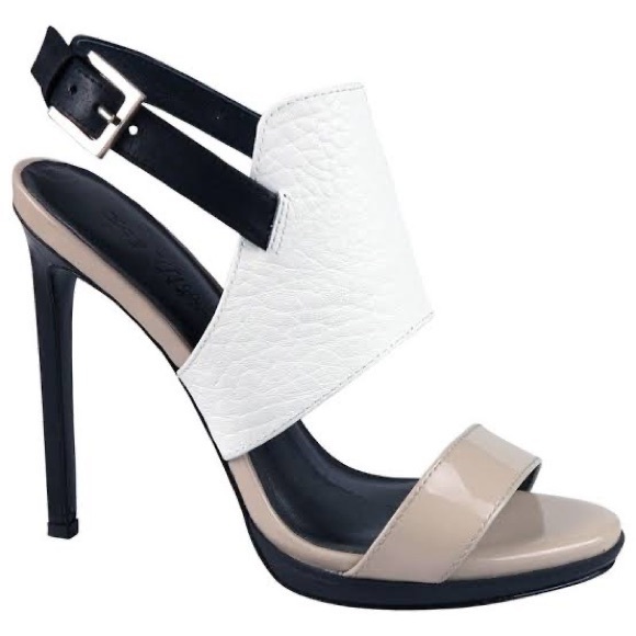 Zoe Wittner design nude/black leather heels - Picture 11 of 11